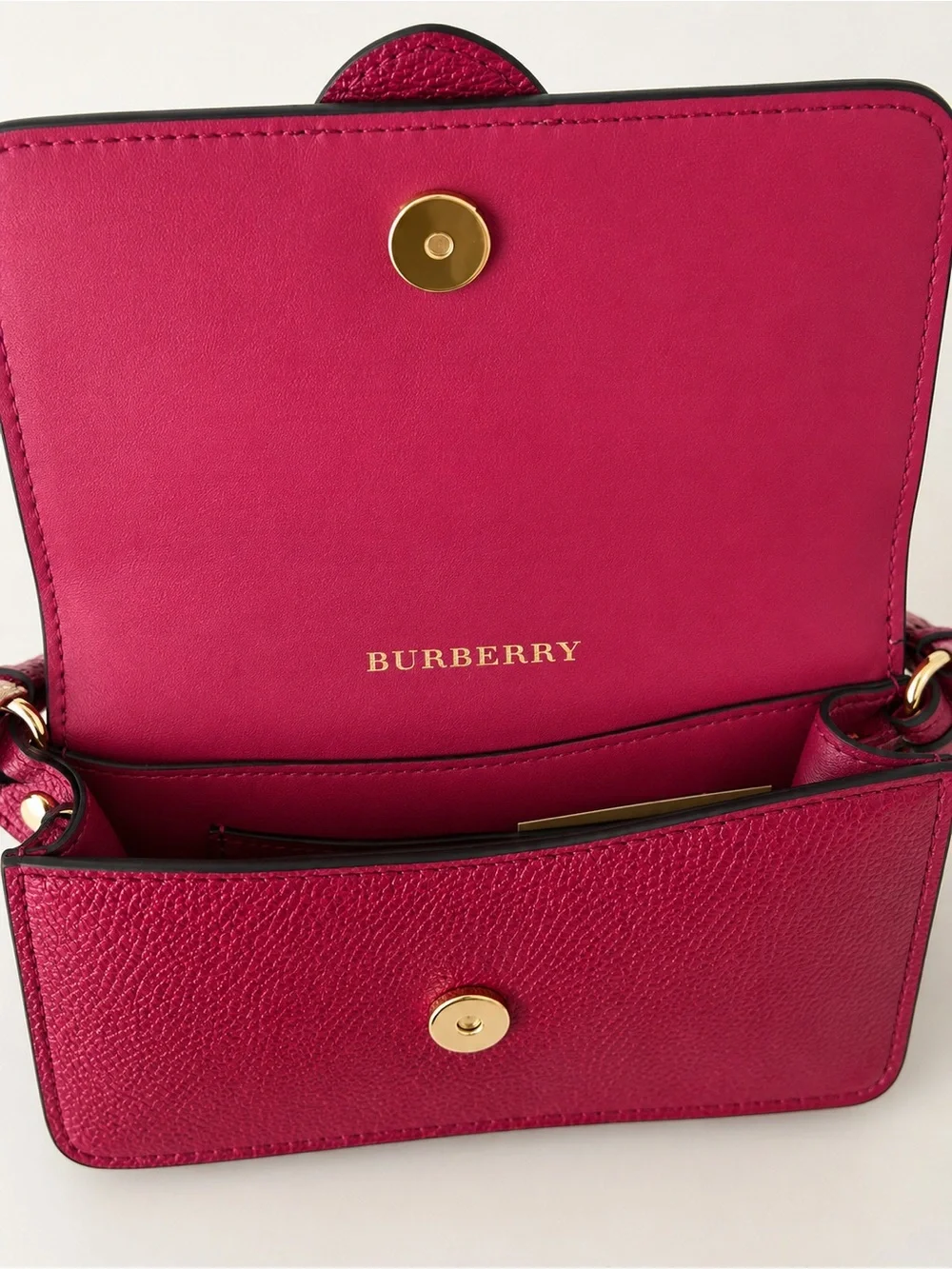 Burberry Pink Leather Crossbody with Gold Chain